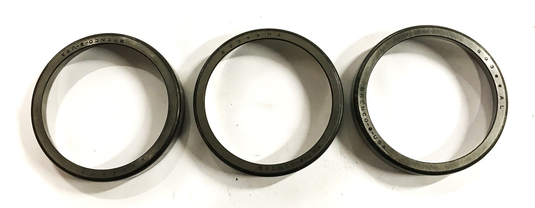Brenco Tapered Roller Bearing Cup 493 [Lot of 3] NOS