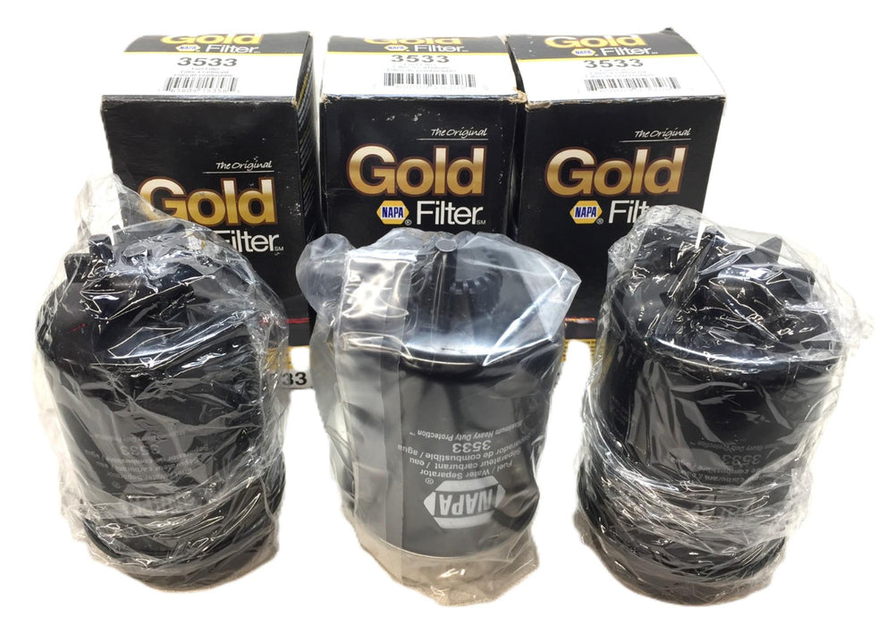 NAPA Gold Fuel Filter 3533 [Lot of 3] NOS