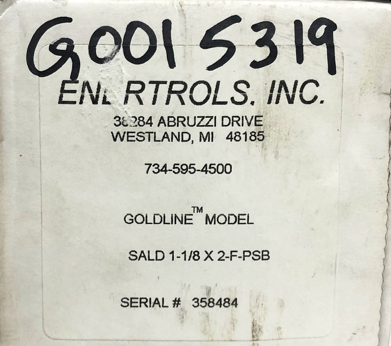 Enertrols Goldline Model Industrial Shock Absorber SALD1-1/8x2-F-PSB NOS