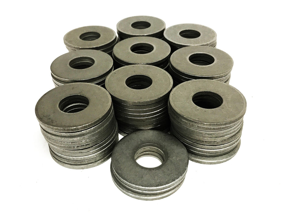 Unbranded 1-3/4 inch x 11/16 inch x 1/8 inch Steel Flat Washers [Lot of 93] NOS
