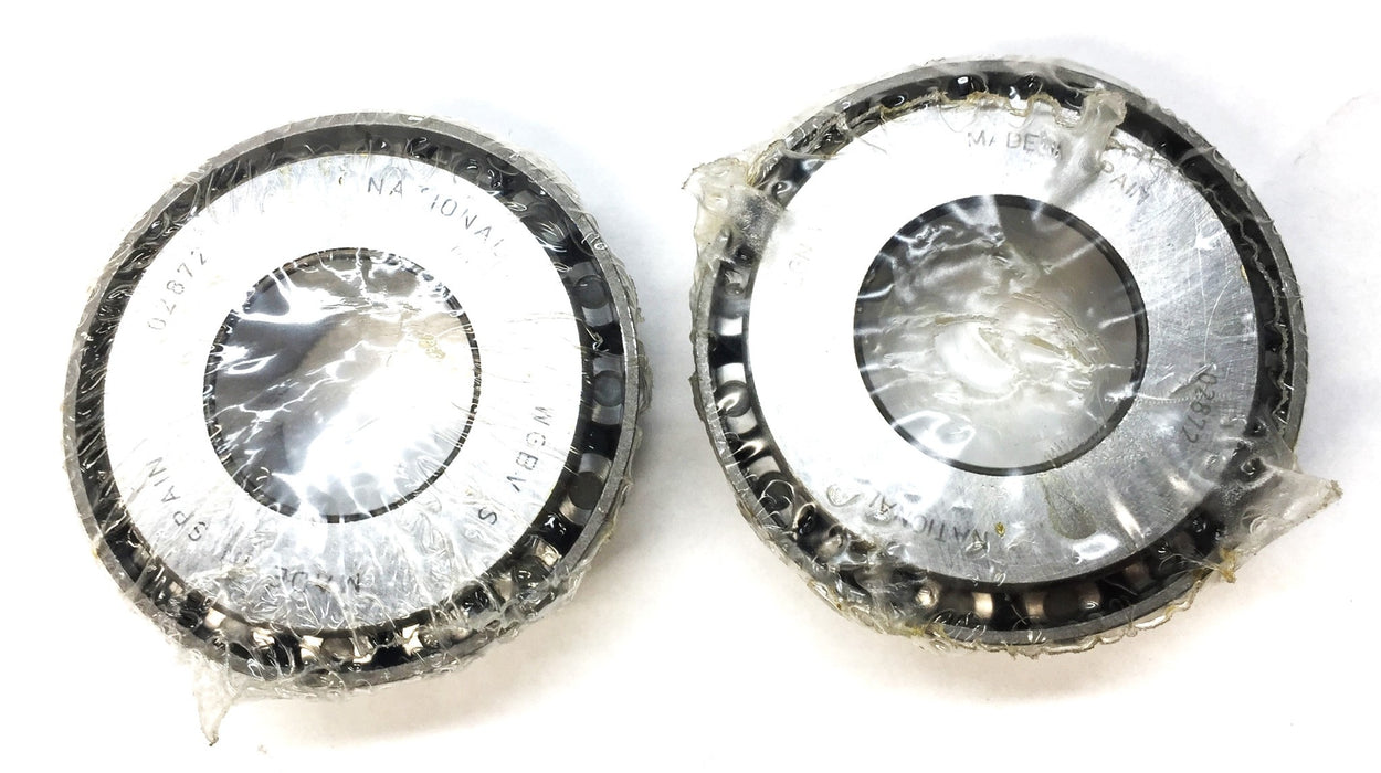 National Tapered Roller Bearing 02872 [Lot of 2] NOS