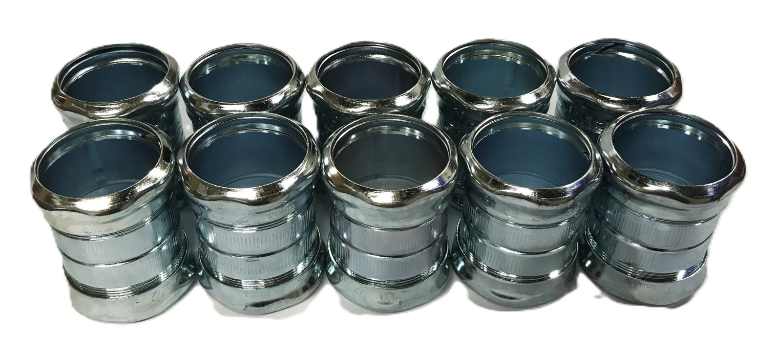 Bridgeport 2 inch Steel EMT Compression Fitting 265 [Lot of 10] NOS