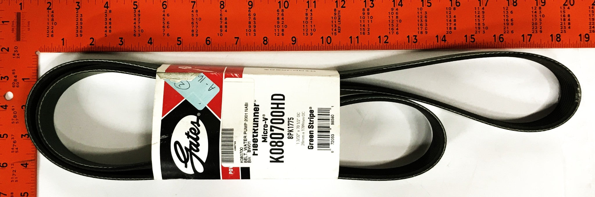 Gates Heavy Duty Micro-V Serpentine Belt K080700HD NOS