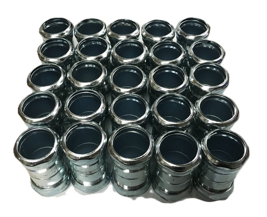 Bridgeport 1-1/4 inch Steel EMT Compression Fitting 263 [Lot of 25] NOS