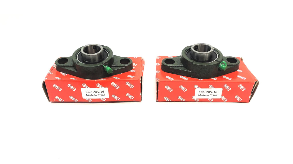 JSB Pillow Block Bearing SBFL205-16 [Lot of 2] NOS