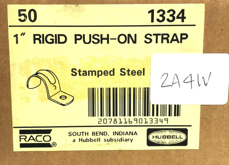 Hubbell Raco 1 Inch Steel Rigid Push-On Strap Conduit Clamp 1334 [Lot of 40] NOS