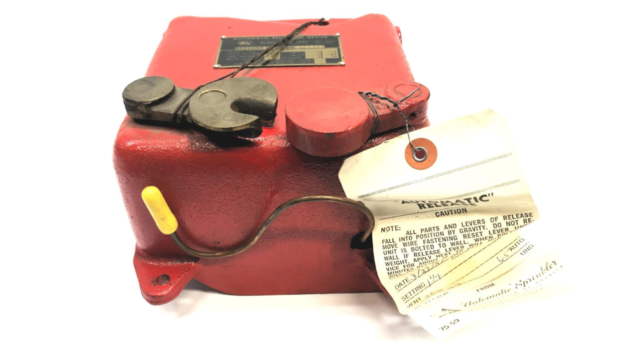 Automatic Sprinkler Automatic Releasing Device 189323 NOS