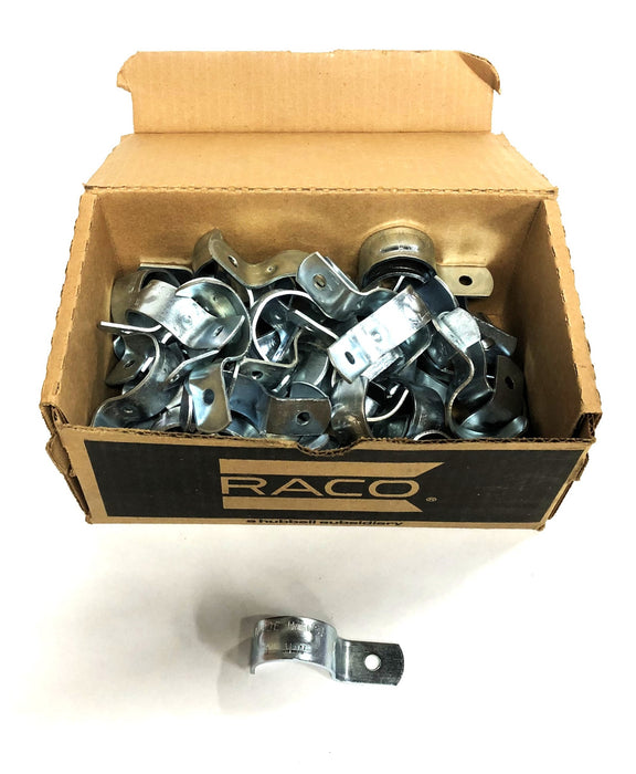 Hubbell Raco 1 Inch Steel Rigid Push-On Strap Conduit Clamp 1334 [Lot of 55] NOS