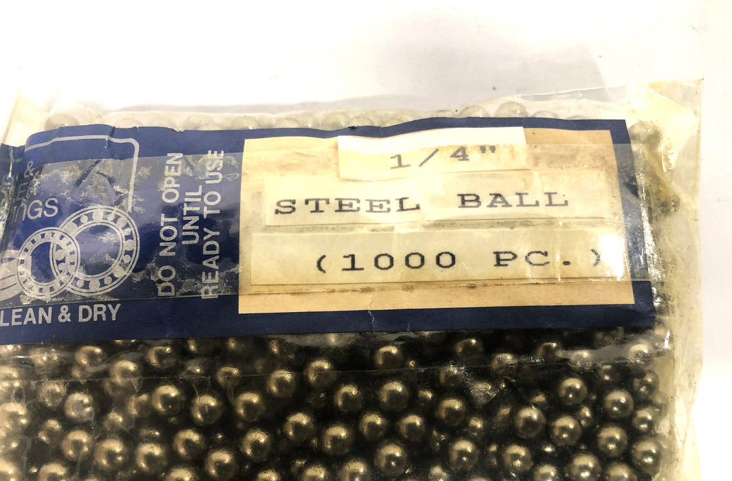 Unbranded Steel Bearing Ball 1/4 Inch [Lot of 1000] NOS