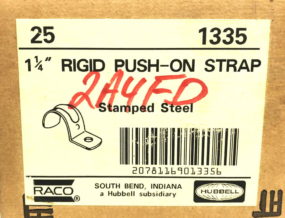 Hubbell Raco 1-3/4 Inch Rigid Push-On Strap Conduit Clamp 1335 [Lot of 40] NOS