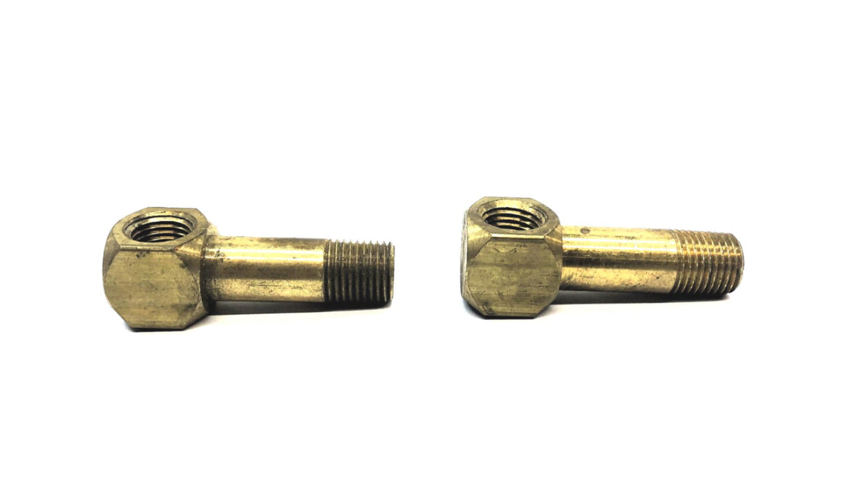 Unbranded 9/16"-18 Male 1/2"-20 Female Long Street Elbow [Lot of 2] NOS