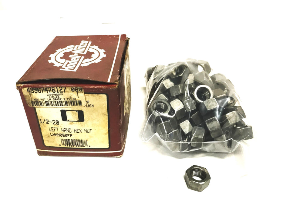 Hodell-Natco 1/2-20 Left Hand Hex Nut LHHN050FP [Lot of 93] NOS