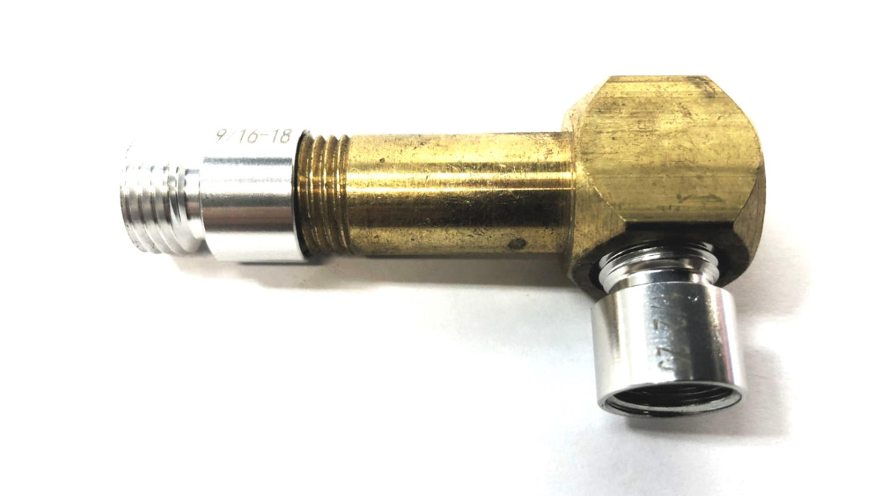 Unbranded 9/16"-18 Male 1/2"-20 Female Long Street Elbow [Lot of 2] NOS