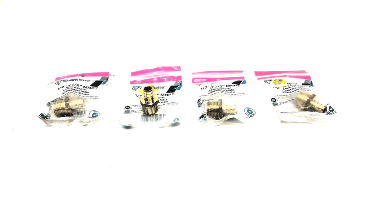 Sharkbite 1/2" x 1/2" MNPT Male Adapter UC120LFA [Lot of 4] NOS