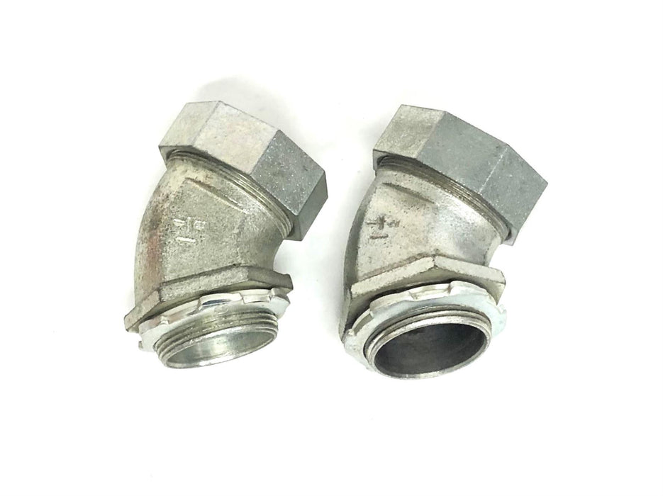 Raco 45 Degree Connector 1-1/2 Inch [Lot of 2] NOS