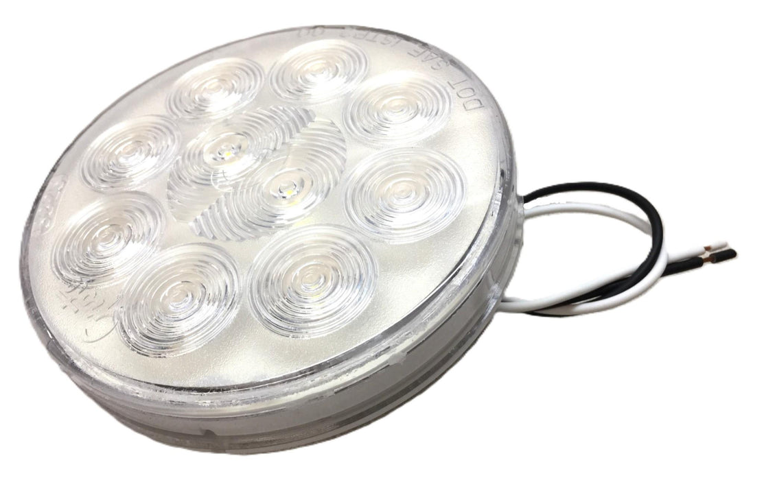 Grote 4" Round 2-Wire Clear White Utility Light 64971 (01649712) NOS