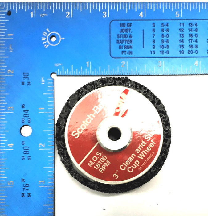 3M Box of (5) 3" x 3/8"-24 Type 7S Cup & Strip Cup Wheel 3" 34-7017-9865-3 NOS