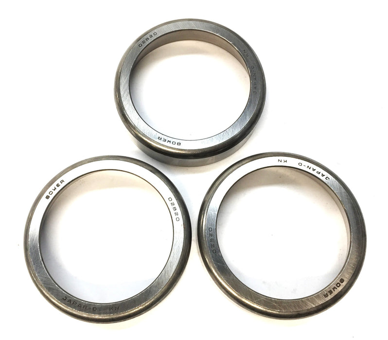 Bower Tapered Cone Roller Bearing Race Cup 02820 [Lot of 3] NOS