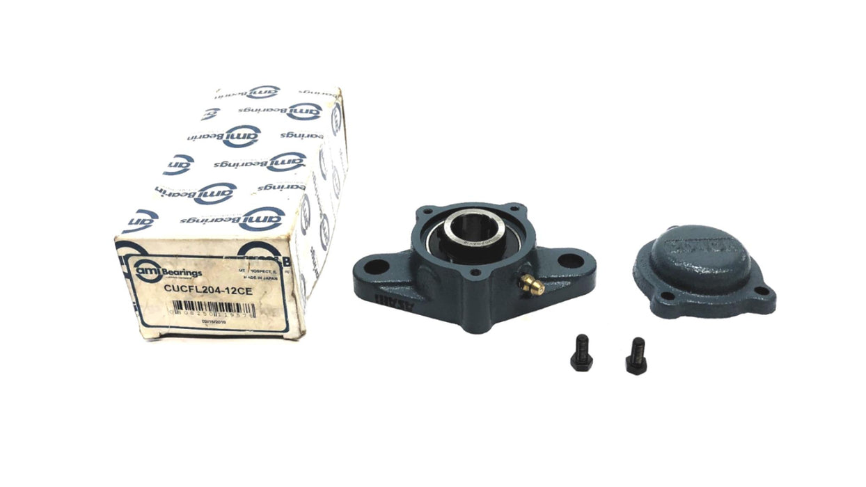 AMI/Asahi 2-Bolt Flanged Bearing Assembly (Missing 1 Screw) CUCFL204-12CE NOS