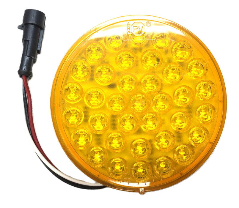 Piranha 4" Round 3-Wire Amber Turn Signal Lamp 417-156 NOS