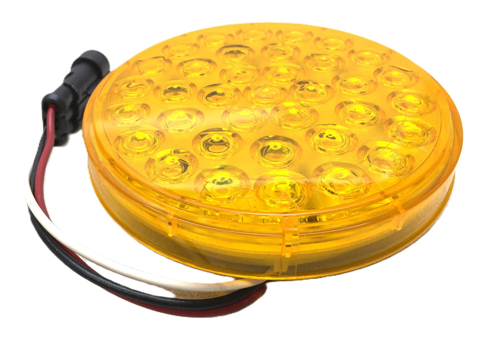 Piranha 4" Round 3-Wire Amber Turn Signal Lamp 417-156 NOS