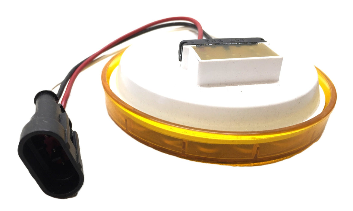 Piranha 4" Round 3-Wire Amber Turn Signal Lamp 417-156 NOS