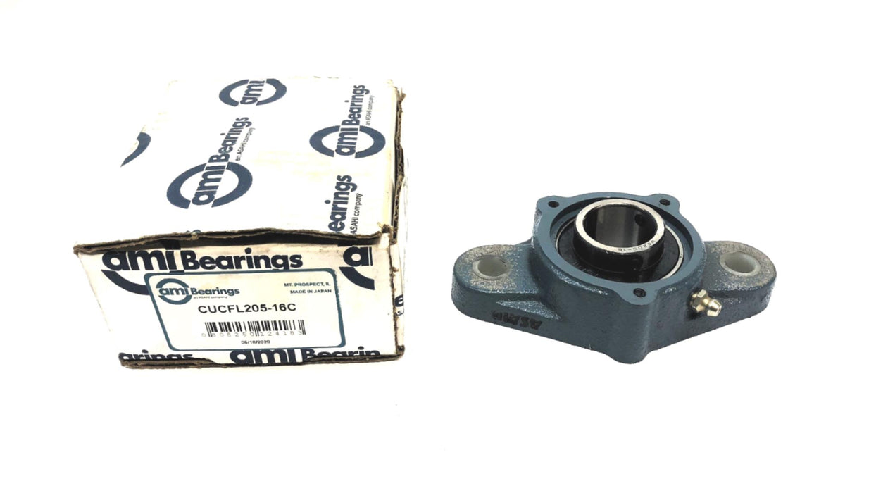 AMI/Asahi 2-Bolt Flanged Bearing (No Cap/No Screw) CUCFL205-16C NOS