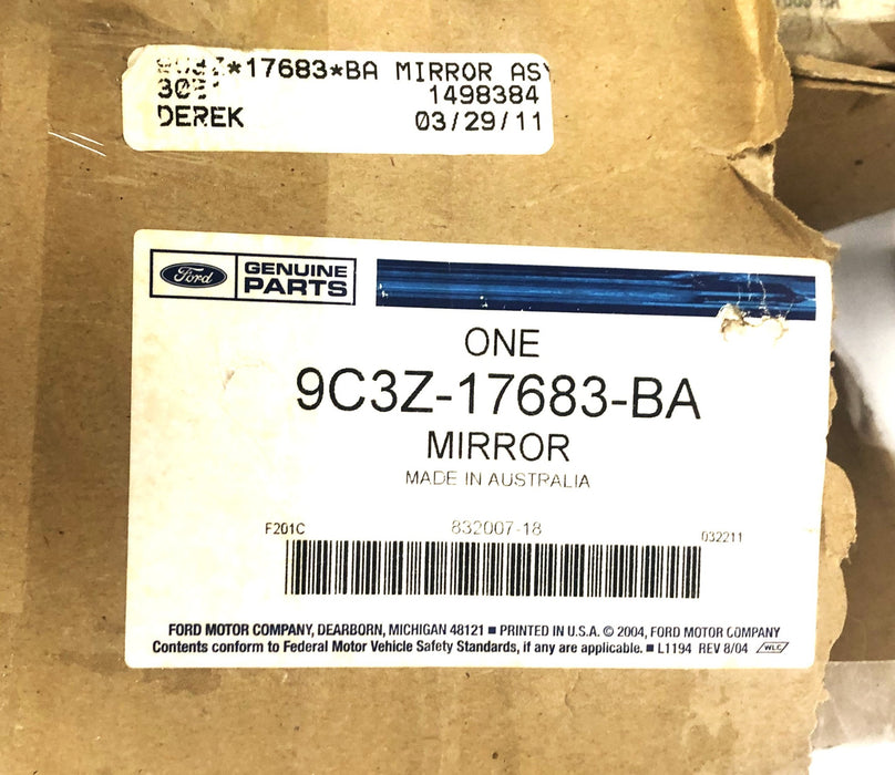 Ford OEM LH Manual Side View Mirror 9C3Z-17683-BA NOS