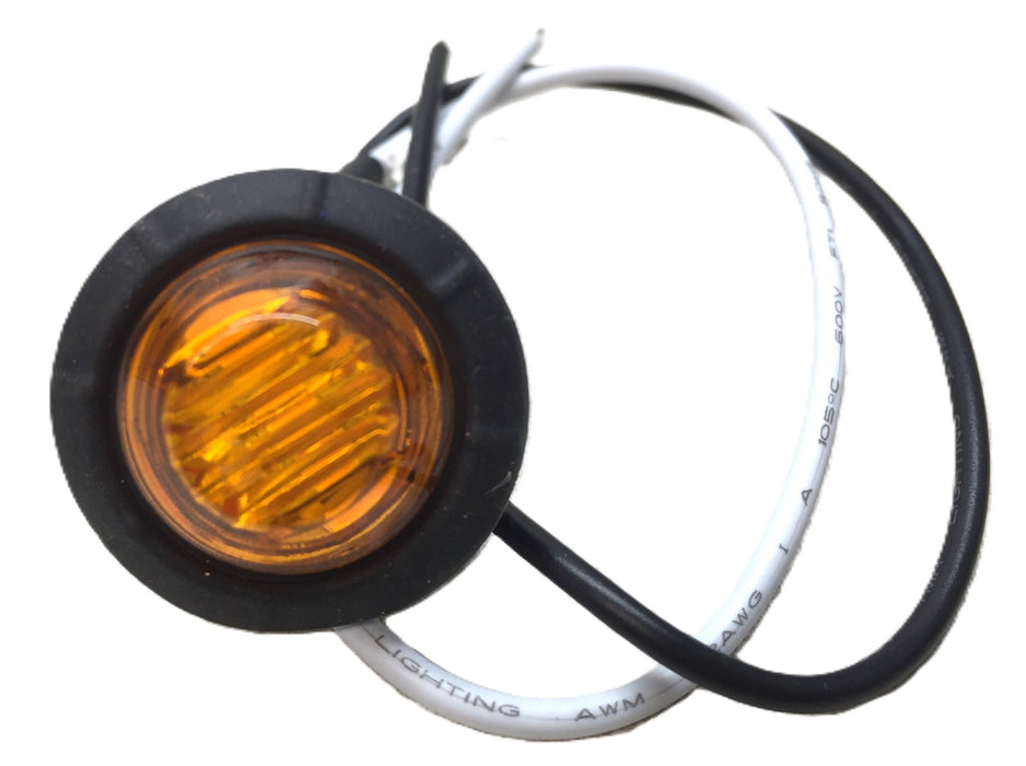 Unbranded Amber 3/4" Round 2-Wire LED Marker Lamp SAEP2PCDOT [Lot of 10] NOS
