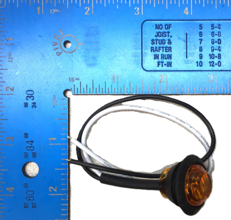 Unbranded Amber 3/4" Round 2-Wire LED Marker Lamp SAEP2PCDOT [Lot of 10] NOS