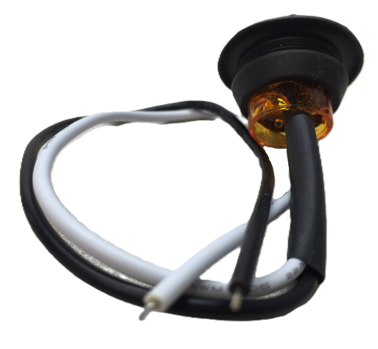 Unbranded Amber 3/4" Round 2-Wire LED Marker Lamp SAEP2PCDOT [Lot of 10] NOS