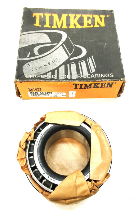 Timken Tapered Cone Roller Bearing and Cup Assembly SET423 (8236-SET423) NOS