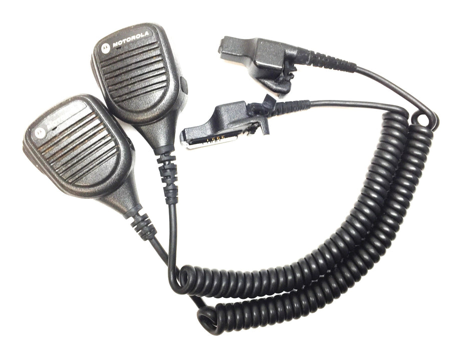 Motorola Noise-Canceling Remote Speaker Microphone PMMN4045B [Lot of 2] USED