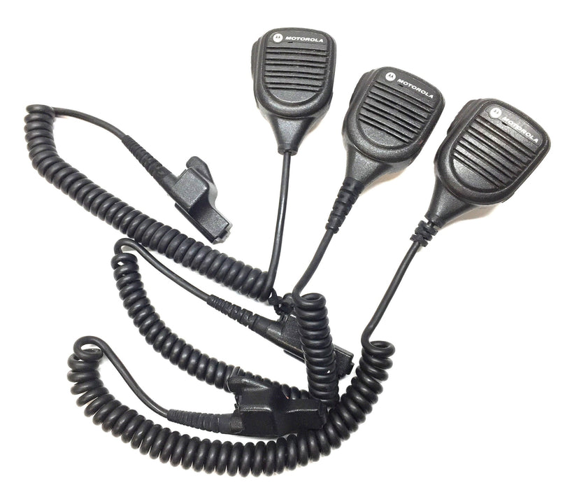 Motorola Noise-Canceling Remote Speaker Microphone PMMN4045B [Lot of 3] USED