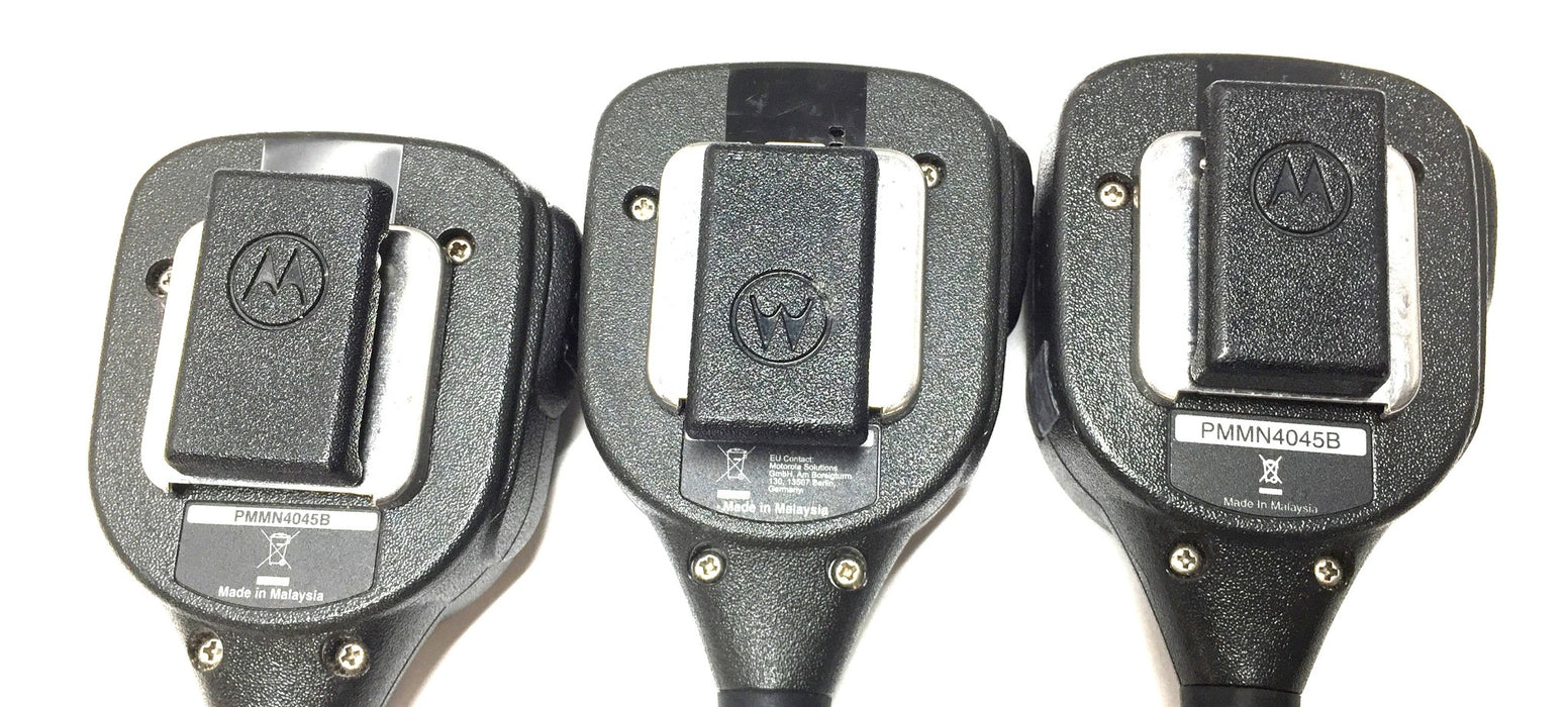 Motorola Noise-Canceling Remote Speaker Microphone PMMN4045B [Lot of 3] USED