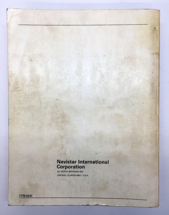 International S-Series Truck Service Repair Manual (Volume I) CTS-4231 USED