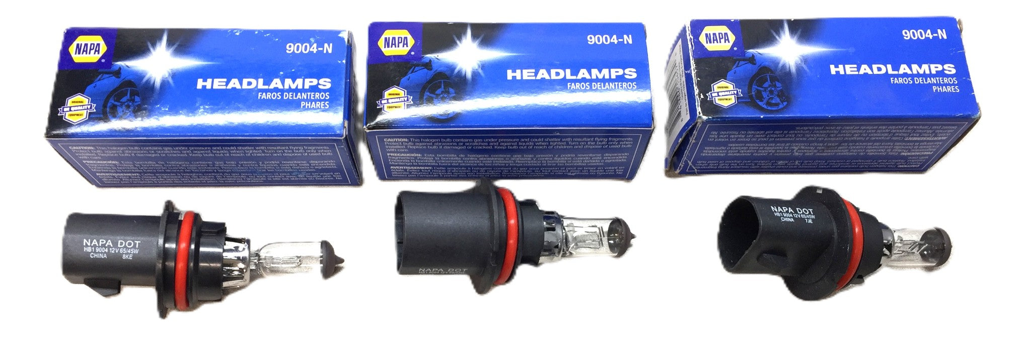 Napa HB1 65/45W Headlamp Bulb 9004-N [Lot of 3] NOS
