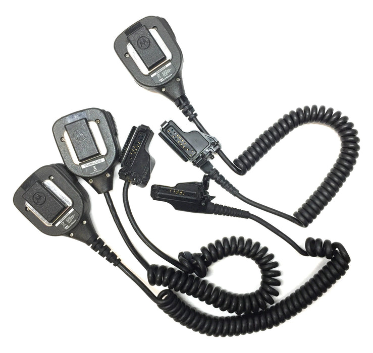 Motorola Noise-Canceling Remote Speaker Microphone PMMN4045B [Lot of 3] USED