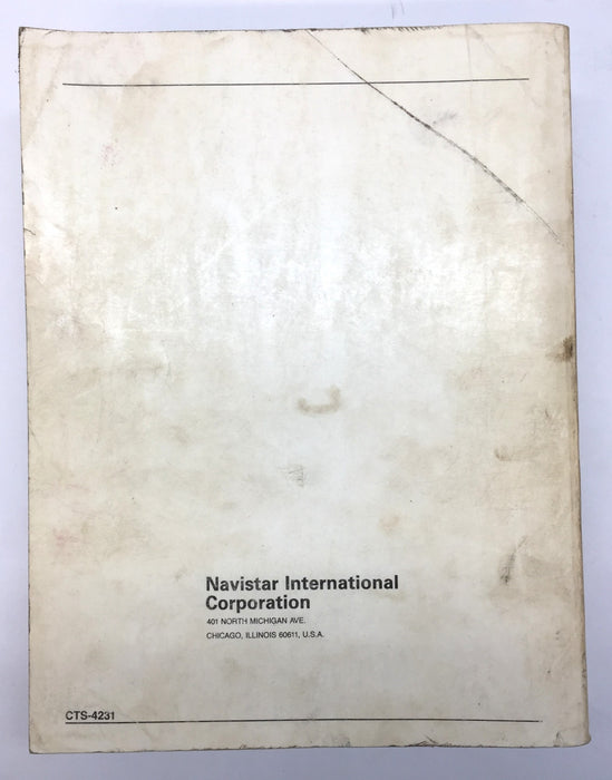 International S-Series Truck Service Repair Manual (Volume II) CTS-4231 USED