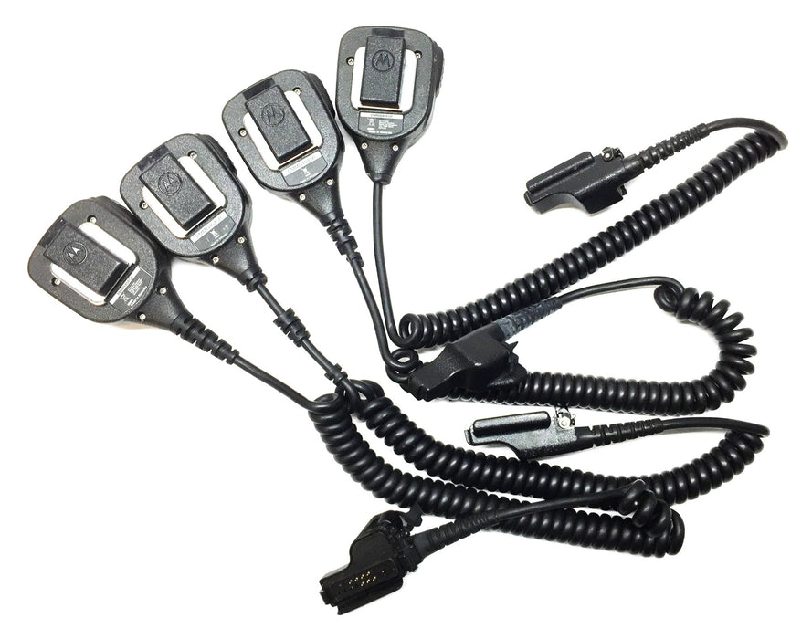 Motorola Noise-Canceling Remote Speaker Microphone PMMN4045B [Lot of 4] USED