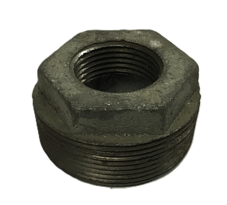Unbranded 2-1/4 x 1-1/4 inch Threaded Black Iron Bushing [Lot of 3] USED