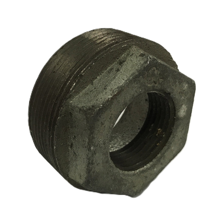 Unbranded 2-1/4 x 1-1/4 inch Threaded Black Iron Bushing [Lot of 3] USED