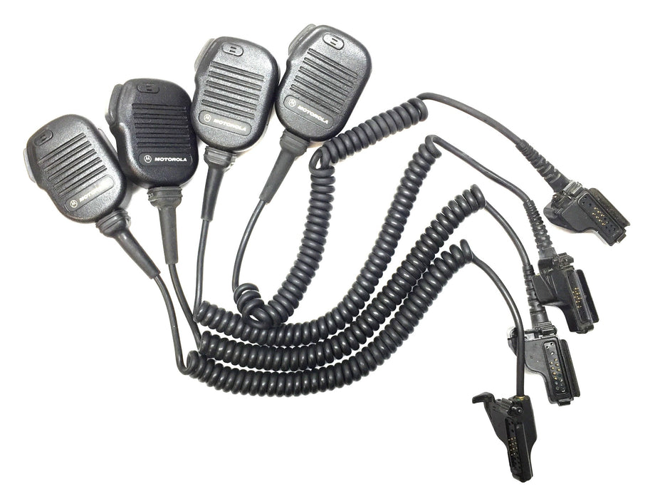 Motorola Noise-Cancelling Remote Speaker Mic w/Clip NMN6191C [Lot of 4] USED