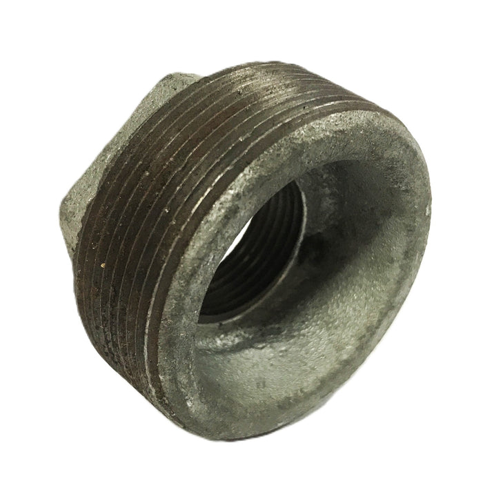 Unbranded 2-1/4 x 1-1/4 inch Threaded Black Iron Bushing [Lot of 3] USED