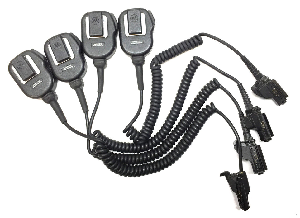 Motorola Noise-Cancelling Remote Speaker Mic w/Clip NMN6191C [Lot of 4] USED