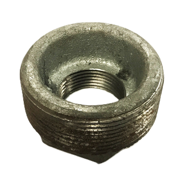 Unbranded 2-1/4 x 1-1/4 inch Threaded Black Iron Bushing [Lot of 3] USED