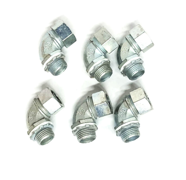 Raco 90 Degree Conduit Connector 3/8 Inch [Lot of 6] NOS