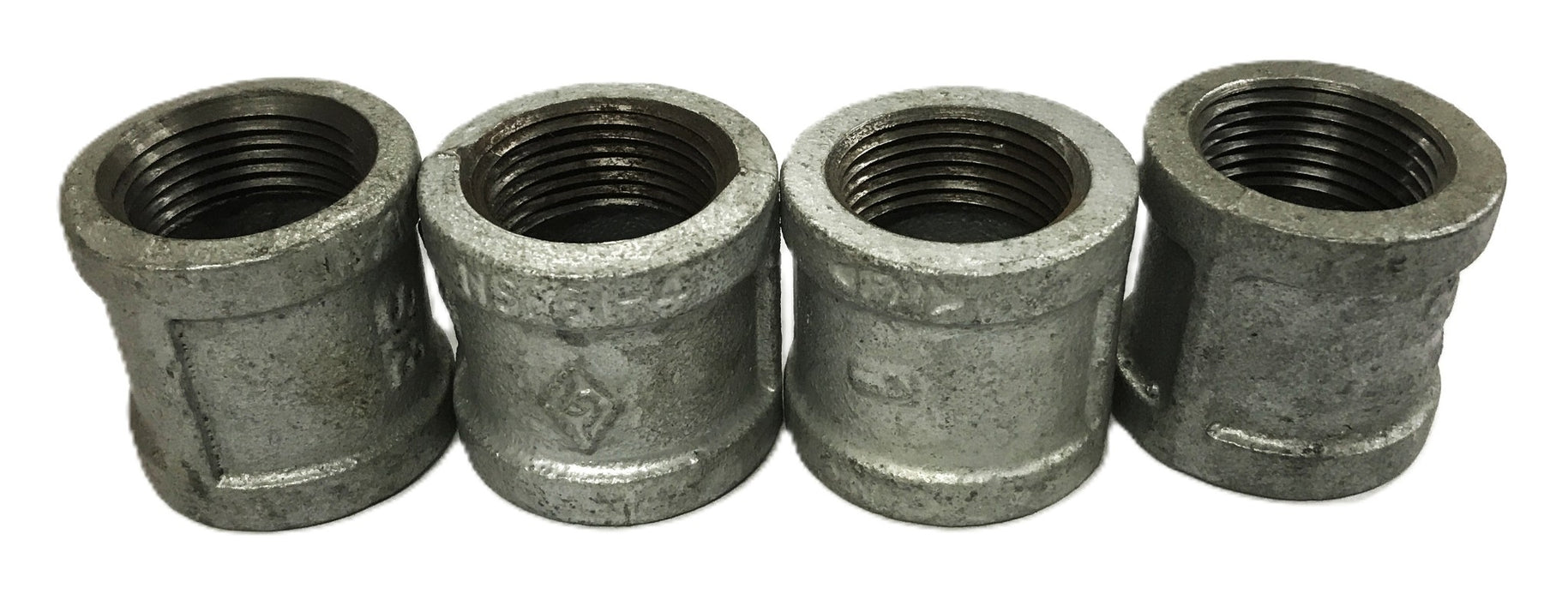 Unbranded 1 inch Female Threaded Iron Pipe Coupling [Lot of 4] NOS