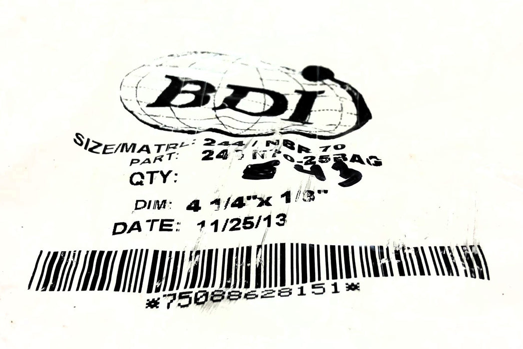 BDI 4-1/4" x 1/8" O-Ring 244 / NBR 70 [Lot of 43] NOS