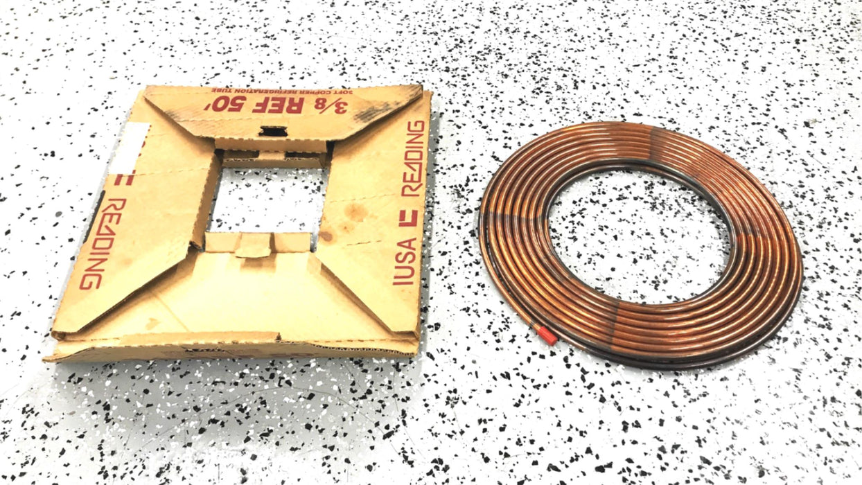 IUSA 3/8" x 50 Foot Soft Copper Refrigeration Hose V0283G NOS